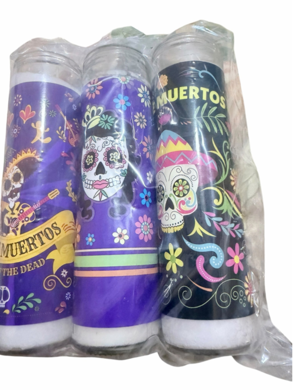 Lumex Dia De Los Muertos Candle Set One Size Multicolor Black - Picture 5 of 10